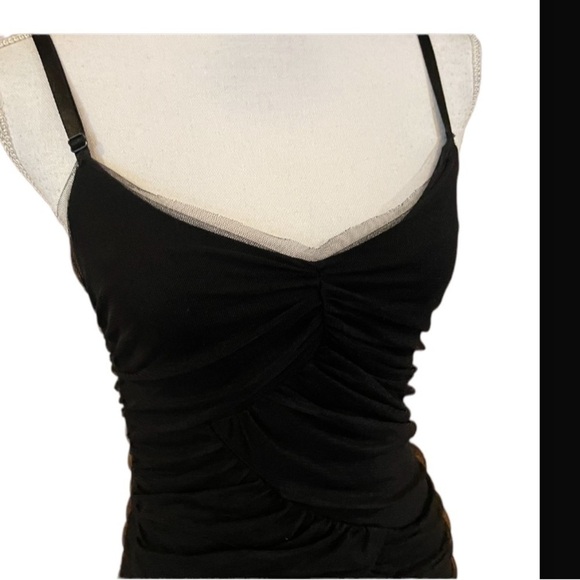 Bailey 44 Dress Women’s Medium Black Mesh Black Tie Classy Party Mini - Picture 4 of 14